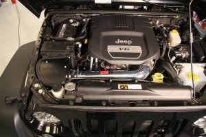 Jeep Wrangler Performance Air Intake - K&N Engineering - 77 Series Metal Cold Air Intake - `12-`18